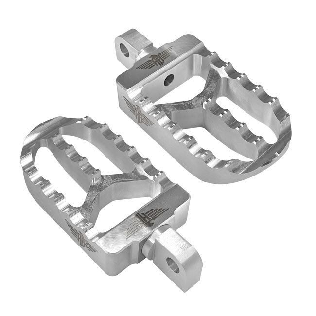 *6 DAYS EXTRA TRANSIT TIME* HeinzBikes, MX foot pegs V2. Silver