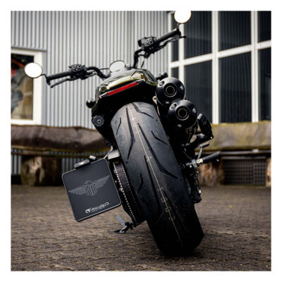 *6 DAYS EXTRA TRANSIT TIME* HeinzBikes, side mount license plate bracket. Black