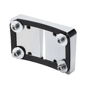 HeinzBikes, license plate holder adapter Blokks. Chrome