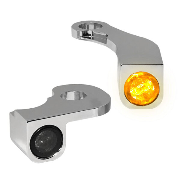 HeinzBikes, Nano below bar turn signals. Chrome with PL