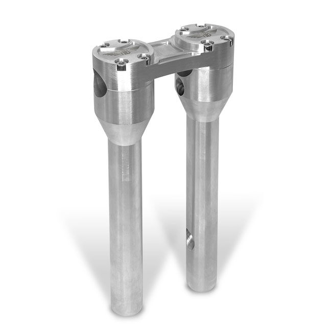 HeinzBikes, Clubstyle straight risers 10". Silver/Silver