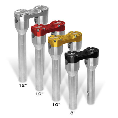 HeinzBikes, Clubstyle straight risers 10". Silver/Silver