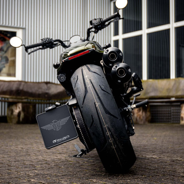 *6 DAYS EXTRA TRANSIT TIME* HeinzBikes, side mount license plate bracket. Black