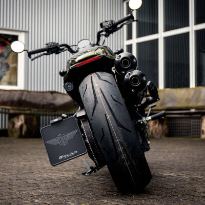 *6 DAYS EXTRA TRANSIT TIME* HeinzBikes, side mount license plate bracket. Black