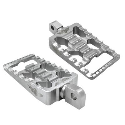 HeinzBikes, MX foot pegs V1. Silver