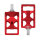 HeinzBikes, MX passenger foot pegs V1. Red
