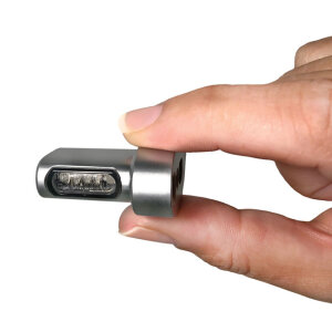 *6 DAYS EXTRA TRANSIT TIME* HeinzBikes, Micro Winglets turn signal set. Satin chrome