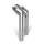 HeinzBikes, Clubstyle pullback risers 6". Silver/Silver