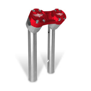 *6 DAYS EXTRA TRANSIT TIME* HeinzBikes, Clubstyle pullback risers 6". Silver/Red