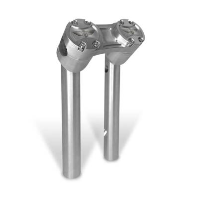 HeinzBikes, Clubstyle pullback risers 8". Silver
