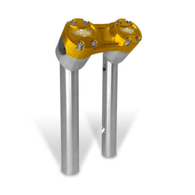 *6 DAYS EXTRA TRANSIT TIME* HeinzBikes, Clubstyle pullback risers 10". Silver/Gold