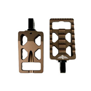 HeinzBikes, MX foot pegs V1. Bronze