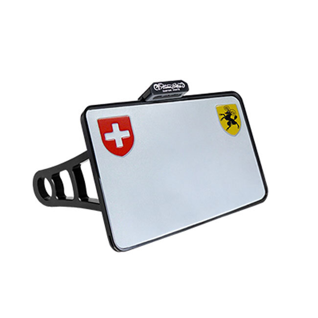 HeinzBikes, side mount license plate bracket. Black