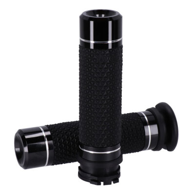 Avon Grips, K25 grips push-pull. Black anodized