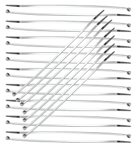 25-pack Nylon Tie Straps 7" Chrome