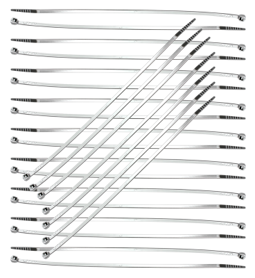 25-pack Nylon Tie Straps 7" Chrome (FR)