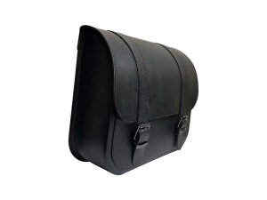 Leather Universal Saddlebag for Softails 27,7 Liter with Inside Flap, Height: 420 mm, Width: 440 mm, Depth: 150 mm Black