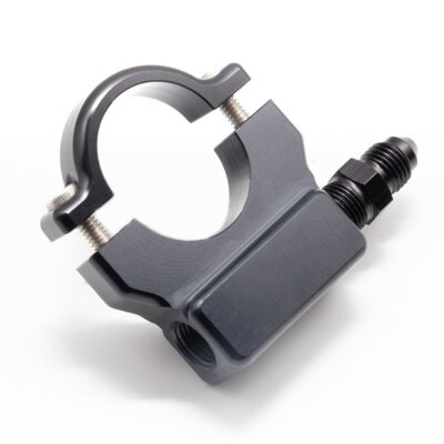 Feuling, 1-1/4" handlebar oil pressure gauge mount. Black