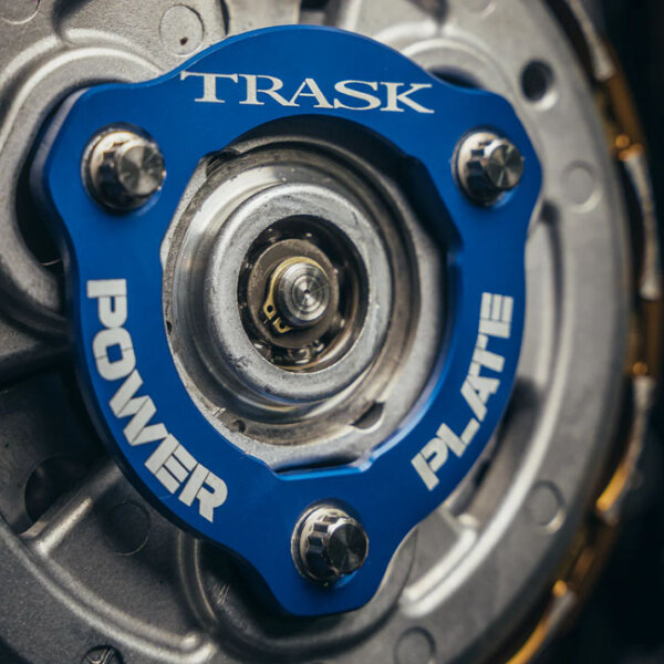 Trask, Power Plate. Blue anodized