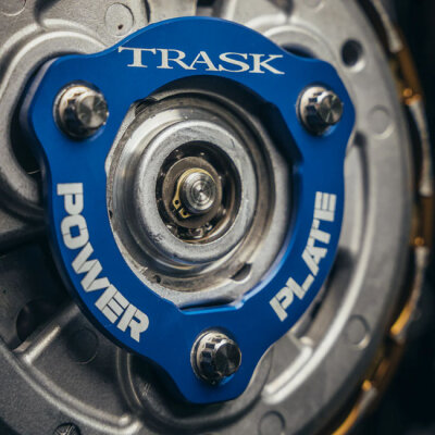 Trask, Power Plate. Blue anodized