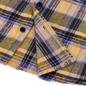 13 1/2 Steel flannel yellow Size XL