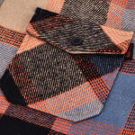 13 1/2 Steel flannel oxblood Size S