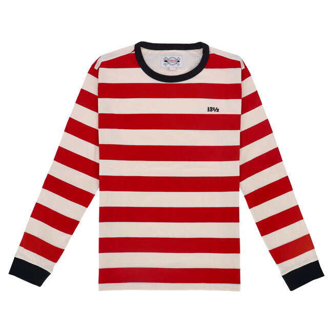 13 1/2 TSR long sleeve red/white Size L