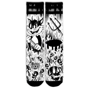 American socks Signature Evil Cat socks white Size S/M