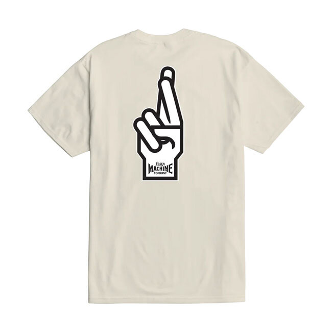 Loser Machine Good luck fingers t-shirt cream Size L