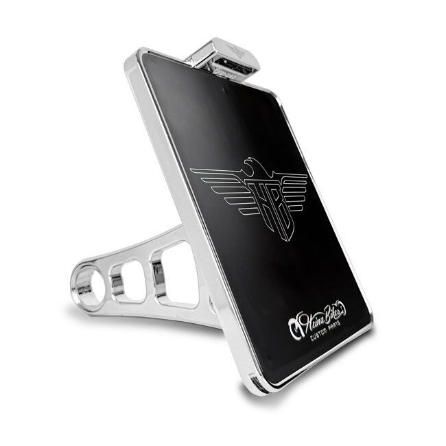 *6 DAYS EXTRA TRANSIT TIME* HeinzBikes, side mount license plate holder kit. Chrome