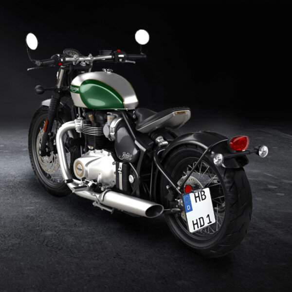 *6 DAYS EXTRA TRANSIT TIME* HeinzBikes, side mount license plate bracket. Black