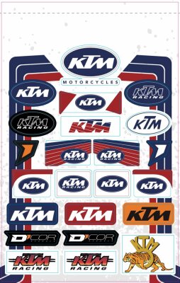 Decal Sheet Ktm Retro
