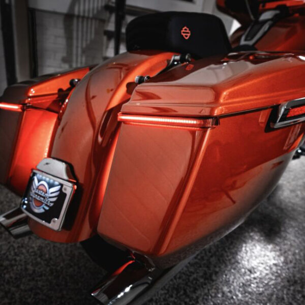 Custom Dynamics, Low Profile LED saddlebag lights. Smoke