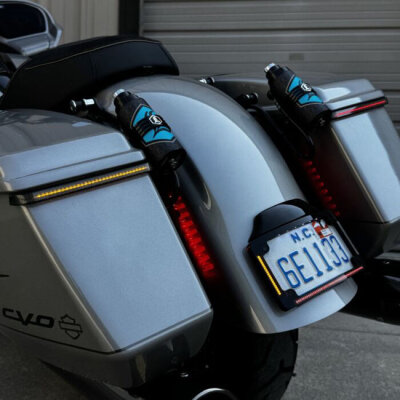 Custom Dynamics, Low Profile LED saddlebag lights. Smoke