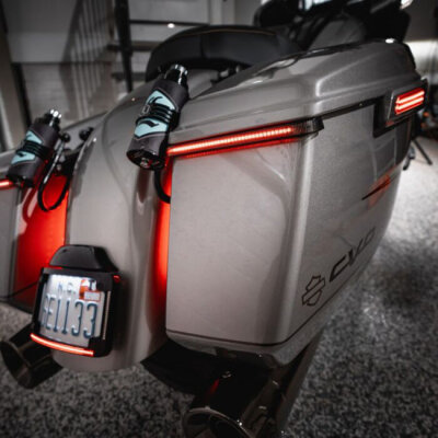 Custom Dynamics, Low Profile LED saddlebag lights. Smoke