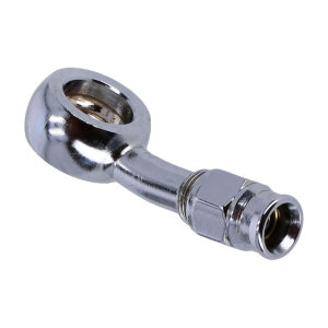 Goodridge, 12mm banjo fitting 20 degree bend. Chrome