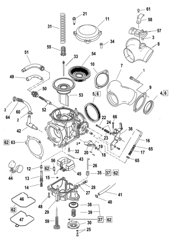 Throttle Cable Bracket for CV40 Carbs (FR)