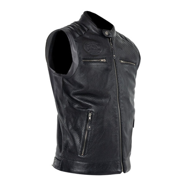 ** John Doe Storm Leather vest black Size 4XL