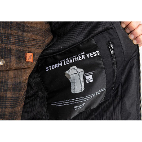 ** John Doe Storm Leather vest black Size 4XL