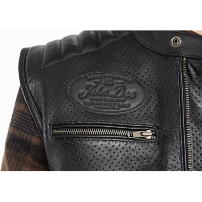 ** John Doe Storm Leather vest black Size 4XL