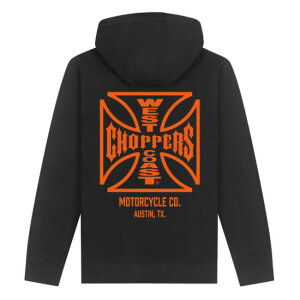 WCC ATX Cross zip hoodie black/orange Size L