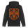 WCC ATX Cross zip hoodie black/orange Size XL