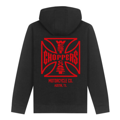 WCC ATX Cross zip hoodie black/red Size L