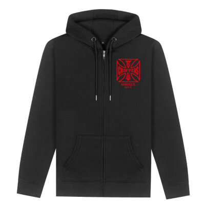 WCC ATX Cross zip hoodie black/red Size L