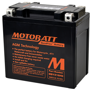 UN-2800 Motobatt AGM MBYZ16HD, compreso il deposito di...