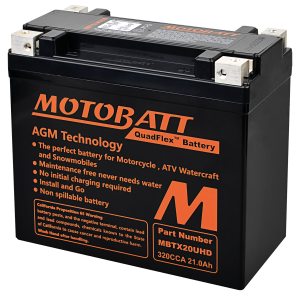 UN-2800 Motobatt AGM MBTX20UHD, compreso il deposito di 7,50 euro per le batterie