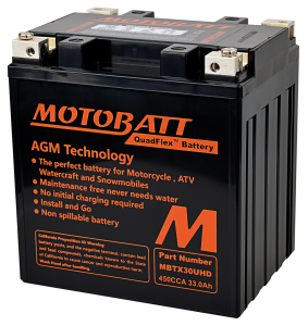 UN-2800 Motobatt AGM MBTX30UHD, compreso il deposito di 7,50 euro per le batterie