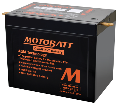 UN-2800 Motobatt AGM MBHD12H, inkl. 7,50 Euro Battery deposit (GB)