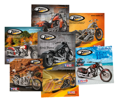 7Pck Zodiac bikes sticker assortment