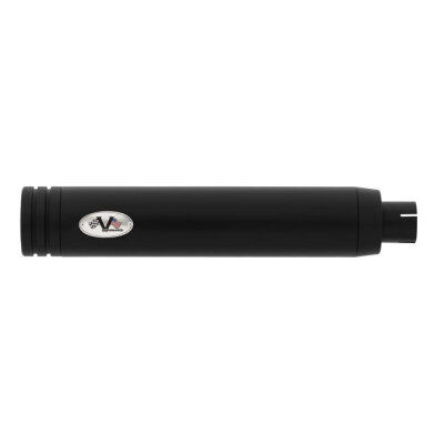 V Performance, 114mm Double Ring slip-on mufflers. Black Cer